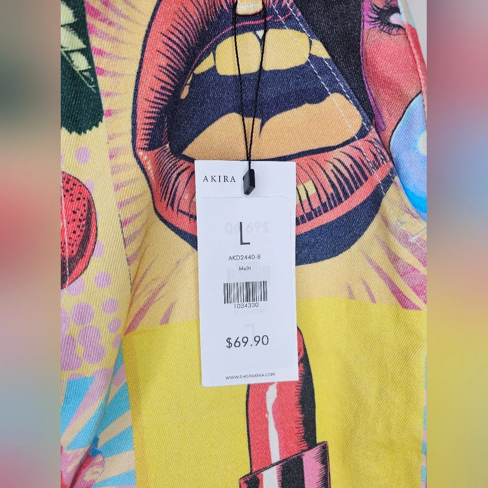 AKIRA Electric Printed Denim Cargo Pants - Picture 11 of 16